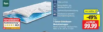 Lidl 1 7-Zonen-Gelschaum- Matratzentopper Angebot