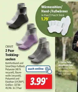 Lidl CRIVIT 2 Paar Trekking- socken Angebot