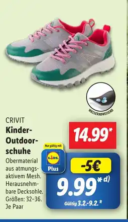 Lidl CRIVIT Kinder- Outdoor- schuhe Angebot