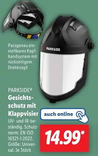 Lidl PARKSIDE Gesichts- schutz mit Klappvisier Angebot