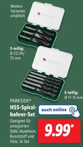 Lidl PARKSIDE HSS-Spiral- bohrer-Set Angebot