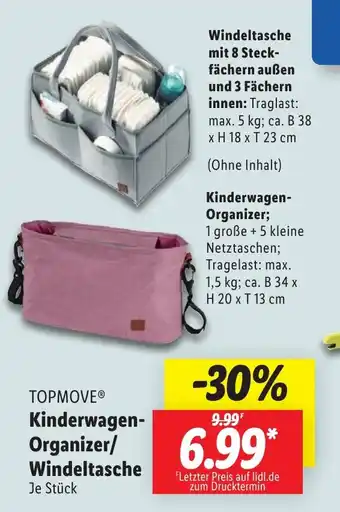 Lidl TOPMOVE Kinderwagen- Organizer/ Windeltasche Angebot