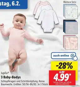 Lidl lupilu 3 Baby-Bodys Angebot