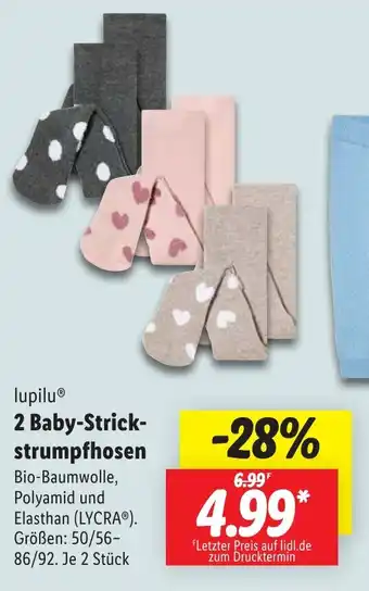 Lidl lupilu 2 Baby-Strick- strumpfhosen Angebot