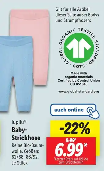 Lidl lupilu Baby- Strickhose Angebot