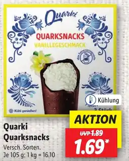 Lidl Quarki Quarksnacks Angebot