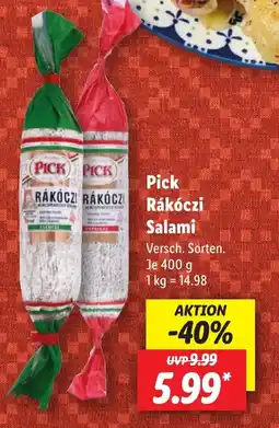 Lidl Pick Rákóczi Salami Angebot