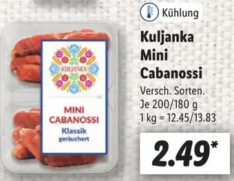 Lidl Kühlung Kuljanka Mini Cabanossi Angebot