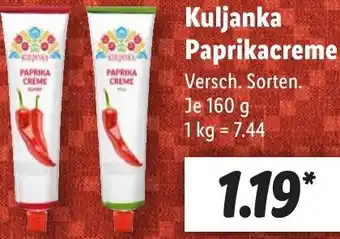 Lidl Kuljanka Paprikacreme Angebot