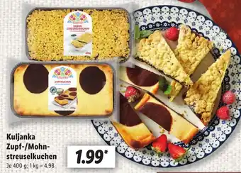 Lidl Kuljanka Zupf-/Mohnstreuselkuchen Angebot