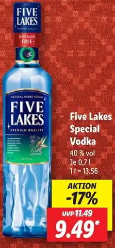 Lidl Five Lakes Special Vodka Angebot