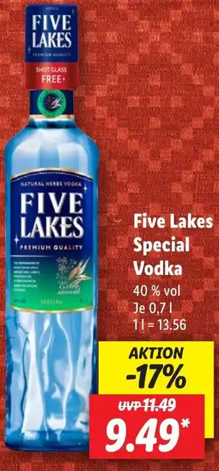 Lidl Five Lakes Special Vodka Angebot