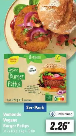 Lidl Vemondo Vegane Burger Pattys Angebot