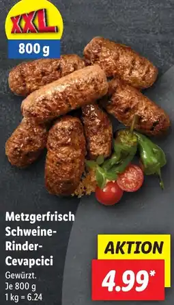 Lidl Metzgerfrisch Schweine Rinder Cevapcici Angebot