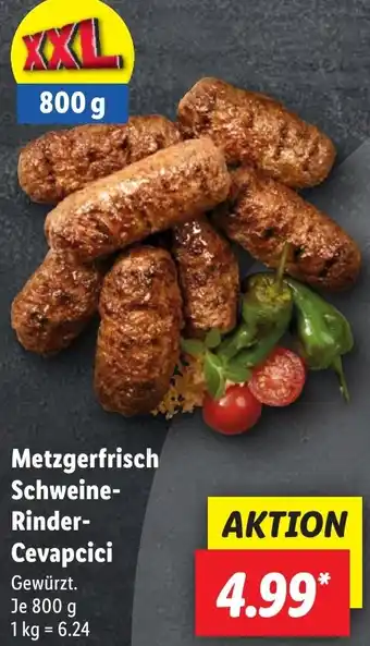 Lidl Metzgerfrisch Schweine Rinder Cevapcici Angebot