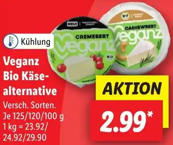 Lidl Veganz Bio Käsealternative Angebot