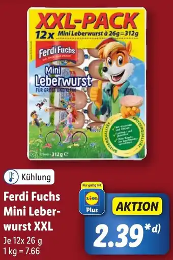 Lidl Ferdi Fuchs Mini Leberwurst XXL Angebot