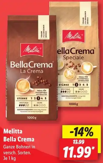 Lidl Melitta Bella Crema Angebot