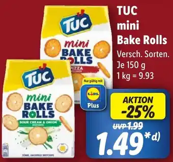 Lidl TUC mini Bake Rolls Angebot