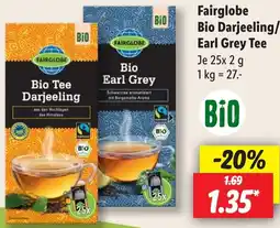 Lidl Fairglobe Bio Darjeeling/ Earl Grey Tee Angebot