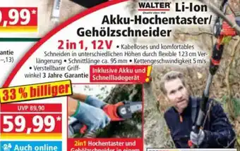 Norma WALTER Li-Ion Akku-Hochentaster/ Gehölzschneider 2in1, 12V Angebot