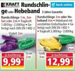 Norma KRAFT WERKZEUGE Rundschlinge oder Hebeband Angebot