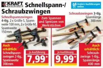 Norma KRAFT WERKZEUGE Schnellspann-/ Schraubzwingen Angebot