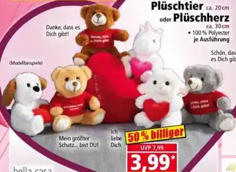 Norma Plüschtier oder Plüschherz Angebot