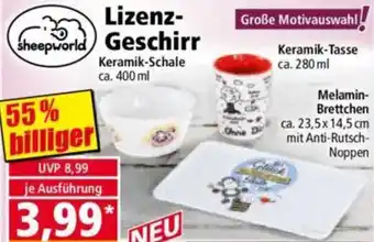 Norma sheepworld Lizenz Geschirr Angebot