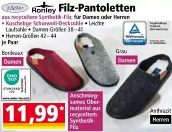 Norma Elle Nor/ Ronley Filz-Pantoletten Angebot