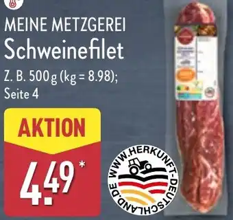 Aldi Nord MEINE METZGEREI Schweinefilet Angebot