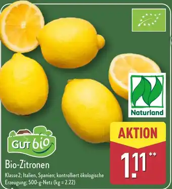 Aldi Nord GUT Bio-Zitronen Angebot