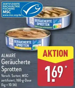 Aldi Nord ALMARE Geräucherte Sprotten Angebot