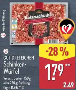 Aldi Nord GUT DREI EICHEN Schinken Würfel Angebot