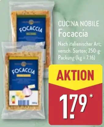 Aldi Nord CUCINA NOBILE Focaccia Angebot