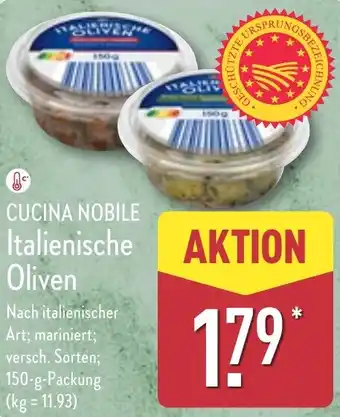 Aldi Nord CUCINA NOBILE Italienische Oliven Angebot