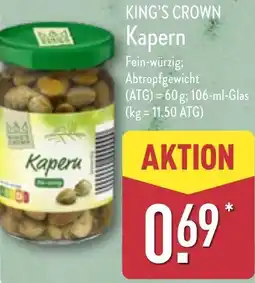 Aldi Nord KING'S CROWN Kapern Angebot