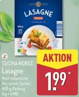 Aldi Nord CUCINA NOBILE Lasagne Angebot