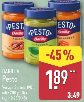 Aldi Nord BARILLA Pesto Angebot