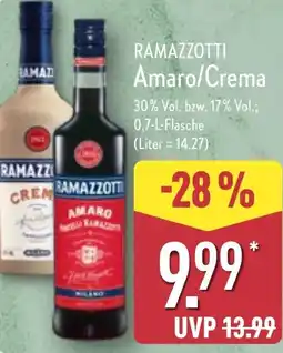 Aldi Nord RAMAZZOTTI Amaro/Crema Angebot