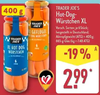 Aldi Nord TRADER JOE'S Hot-Dog Würstchen XL Angebot