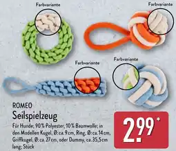 Aldi Nord ROMEO Seilspielzeug Angebot