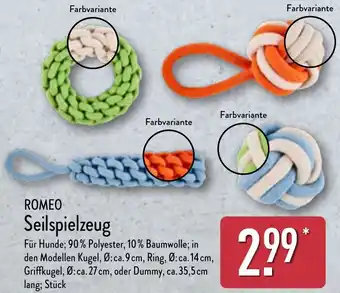 Aldi Nord ROMEO Seilspielzeug Angebot