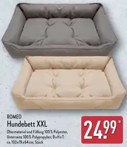 Aldi Nord ROMEO Hundebett XXL Angebot