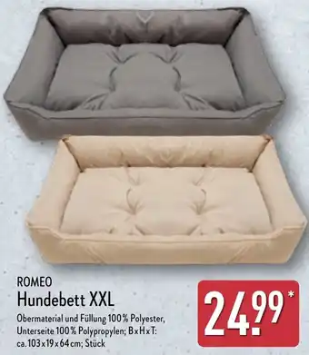 Aldi Nord ROMEO Hundebett XXL Angebot