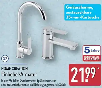 Aldi Nord HOME CREATION Einhebel-Armatur Angebot