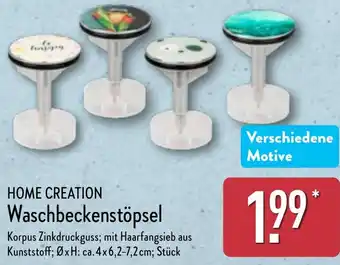 Aldi Nord HOME CREATION Waschbeckenstöpsel Angebot