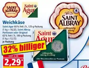 Norma SAINT ALBRAY/ SAINT Agur Weichkäse Angebot