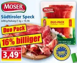 Norma MOSER Südtiroler Speck Angebot