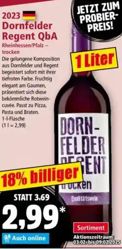 Norma 2023 Dornfelder Regent QbA Angebot